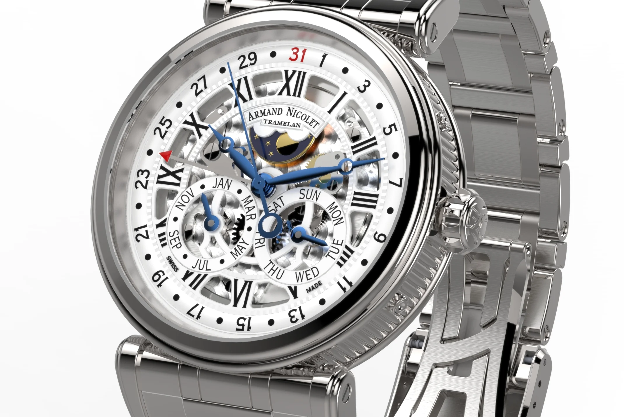 Armand Nicolet Arc Royal Complete Calendar A422AAA AG MA2420